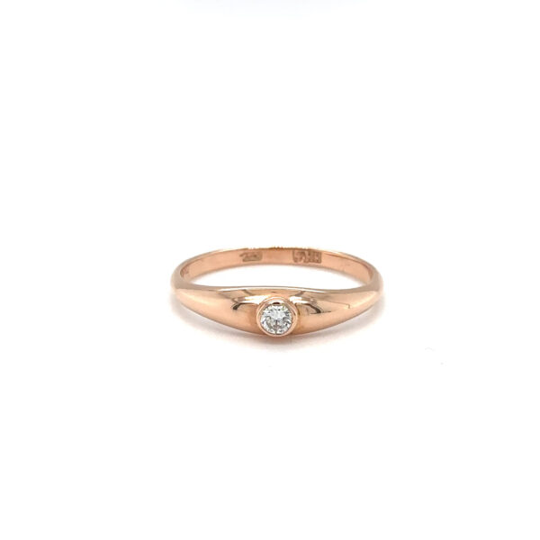 Rosé gouden ring met diamant