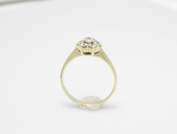 Gouden vintage ring met zirkonia