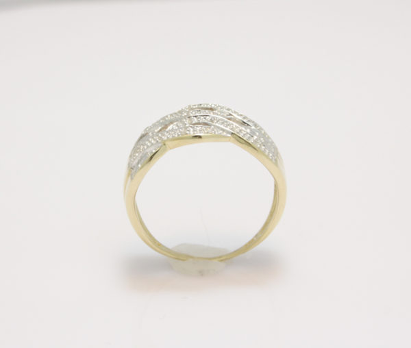 Gouden fantasie ring met diamant