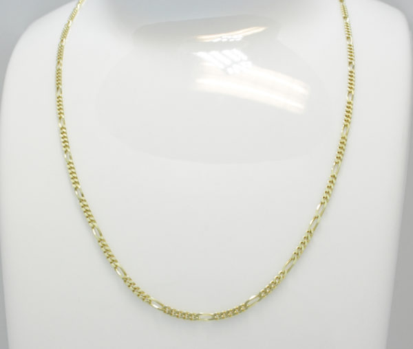Gouden ketting figaro schakel 50 cm