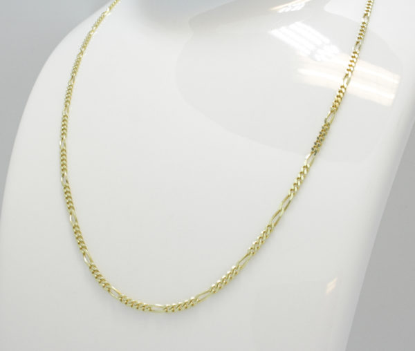 Gouden ketting figaro schakel 50 cm