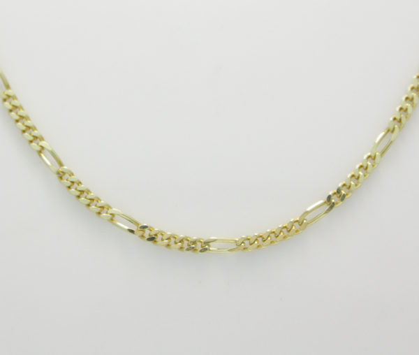 Gouden ketting figaro schakel 50 cm