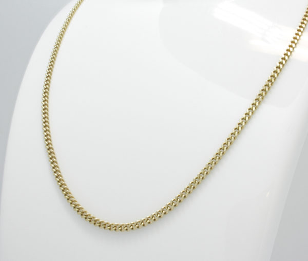 Gouden ketting gourmet schakel 49 cm