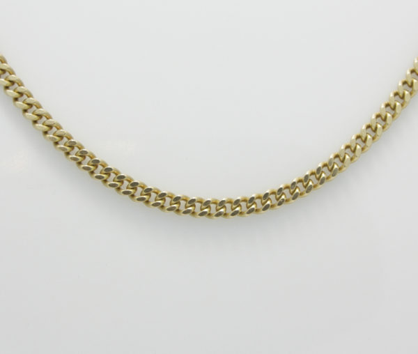 Gouden ketting gourmet schakel 49 cm