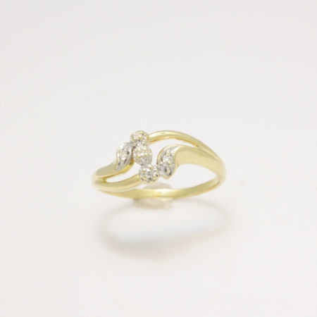 Gouden vintage ring met diamant