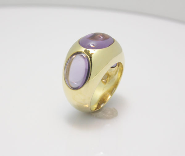 Gouden ring van Pomellato met amethist