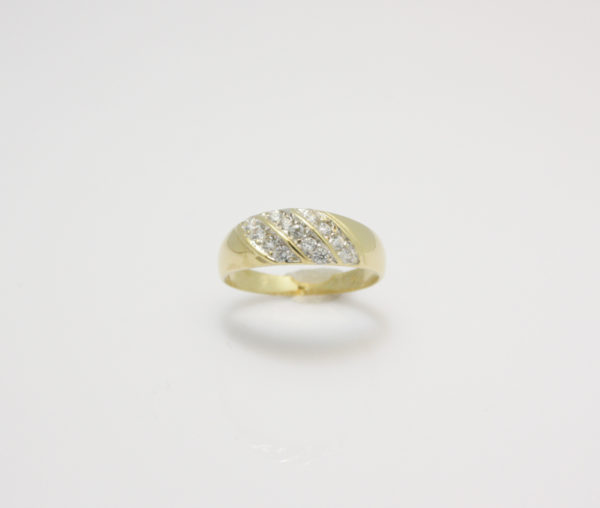 Gouden ring met zirkonia