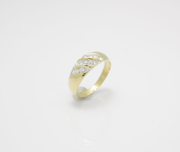 Gouden ring met zirkonia