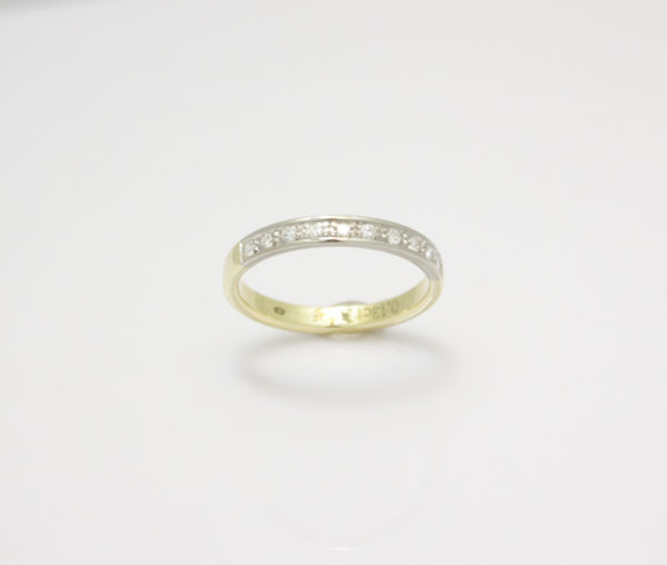 Bi-color gouden alliance ring met diamant