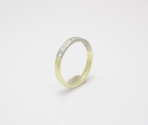 Bi-color gouden alliance ring met diamant