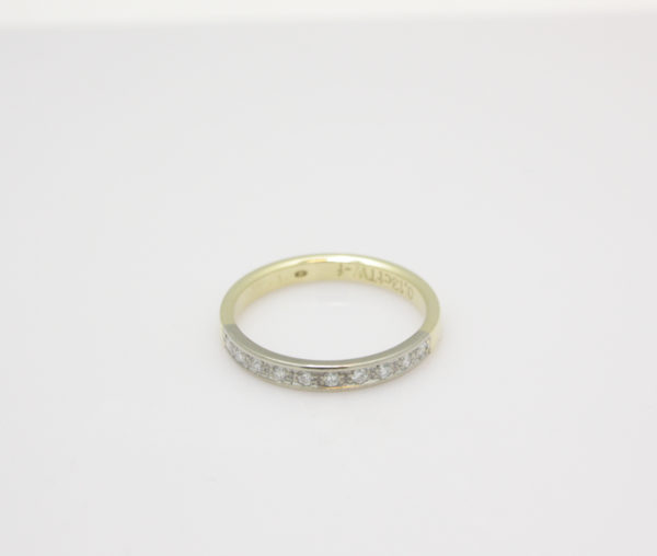 Bi-color gouden alliance ring met diamant