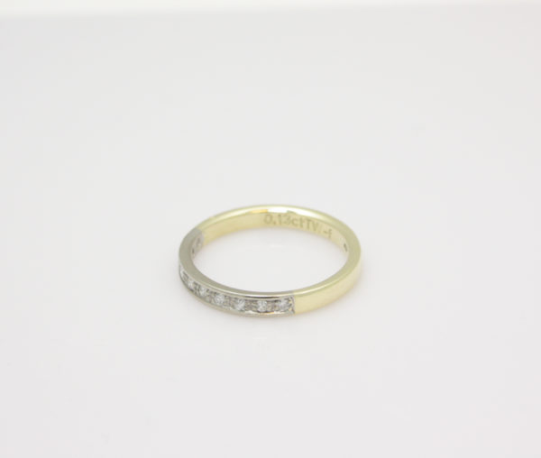 Bi-color gouden alliance ring met diamant