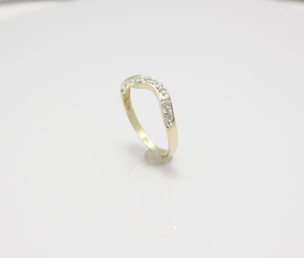 Gouden fantasie ring met diamant