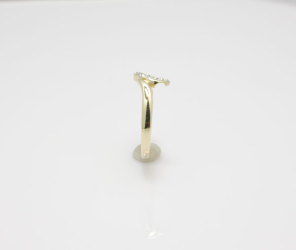 Gouden fantasie ring met diamant