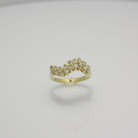Gouden vintage ring met diamant