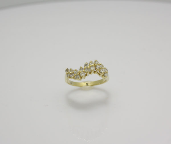 Gouden vintage ring met diamant