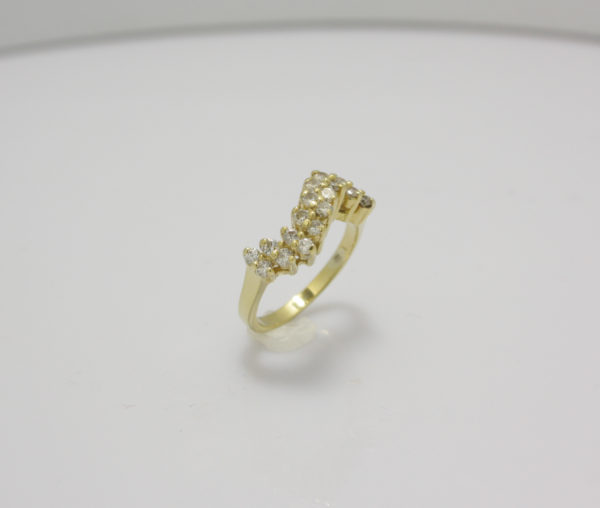 Gouden vintage ring met diamant