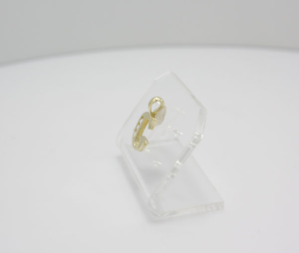 Gouden hanger letter G met zirkonia