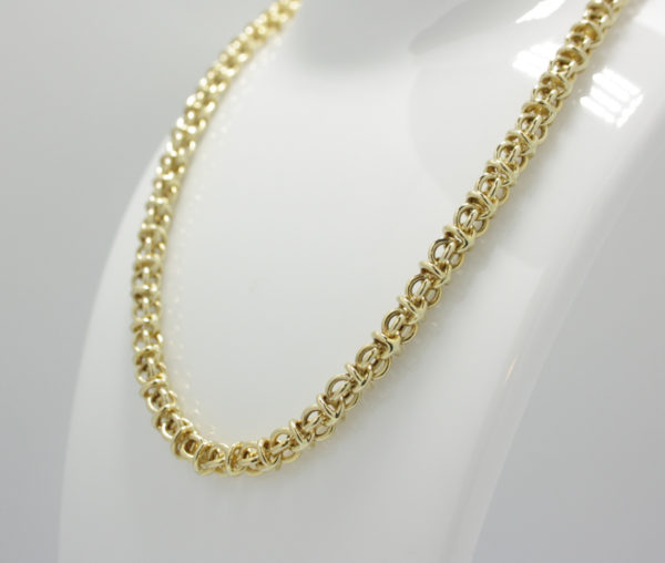 Gouden collier unieke schakel 45 cm