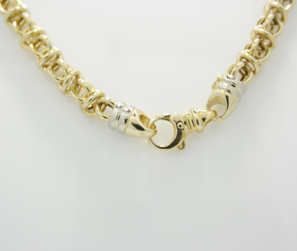 Gouden collier unieke schakel 45 cm