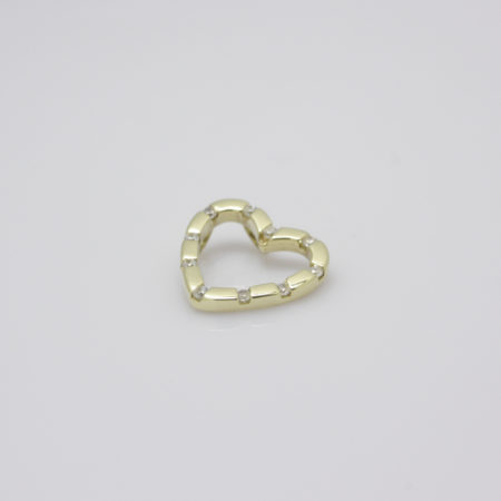 Gouden hanger hart met zirkonia
