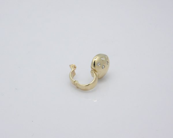 Gouden hanger hart met diamant