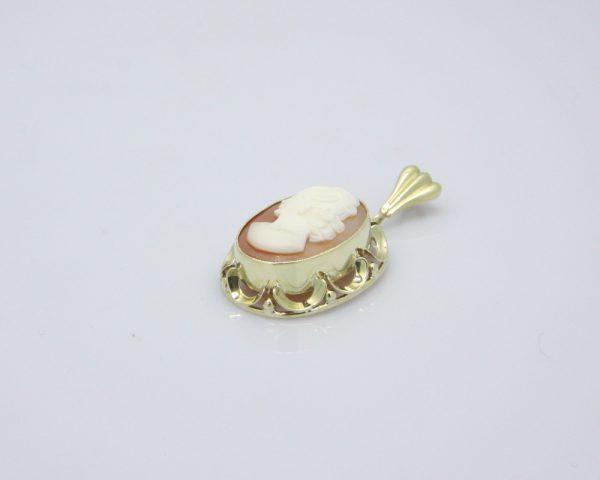 Gouden vintage hanger met camee
