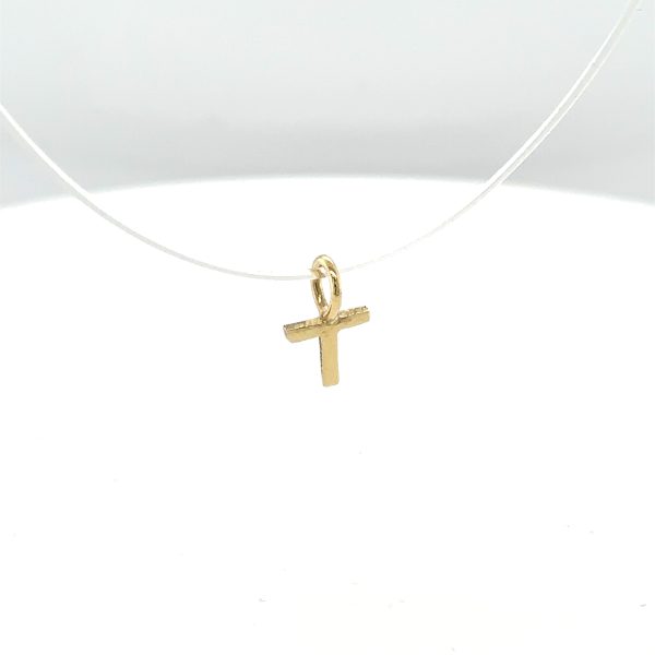 Gouden kruis hanger klein