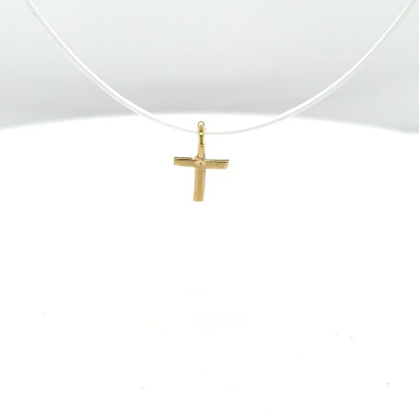 Gouden kruis hanger klein
