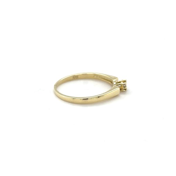 Gouden solitair ring met diamant